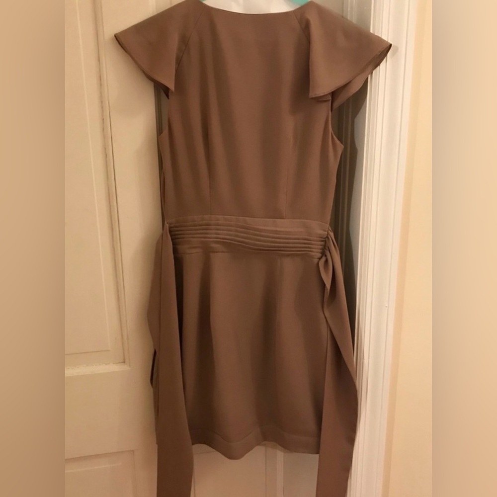 bebe Beige Ruffle Mini Dress - Picture 4 of 4